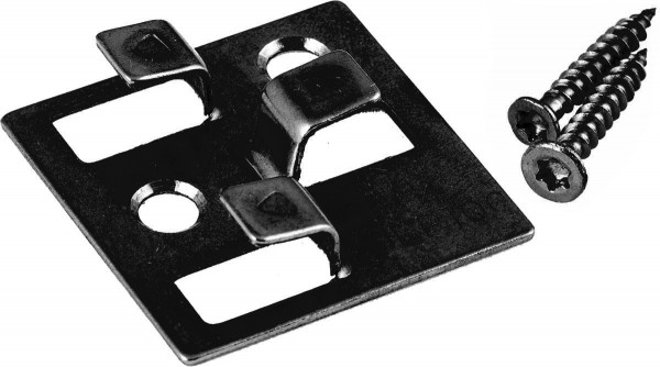100 Stück Gunreben WPC Befestigungsclips schwarz aus Edelstahl, 4 mm Fugenabstand, inklusive Schrauben, ausreichend für ca. 35 lfm bzw. 5 m